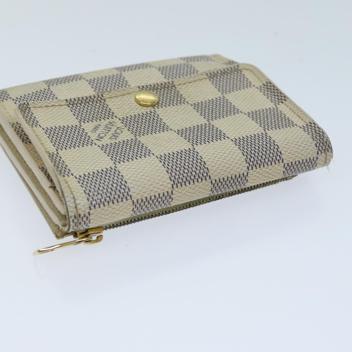 LOUIS VUITTON Damier Azur Portefeuille Anais Trifold Wallet N63241 yk12601