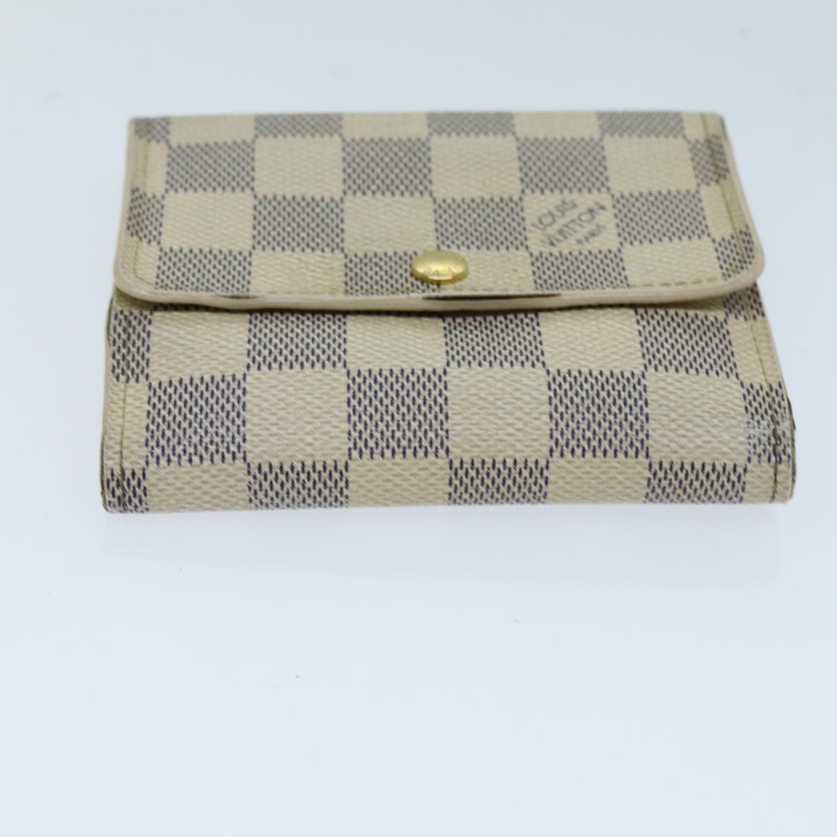 LOUIS VUITTON Damier Azur Portefeuille Anais Trifold Wallet N63241 yk12601