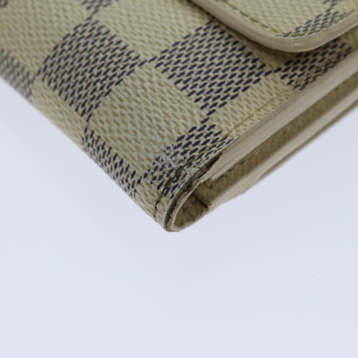 LOUIS VUITTON Damier Azur Portefeuille Anais Trifold Wallet N63241 yk12601