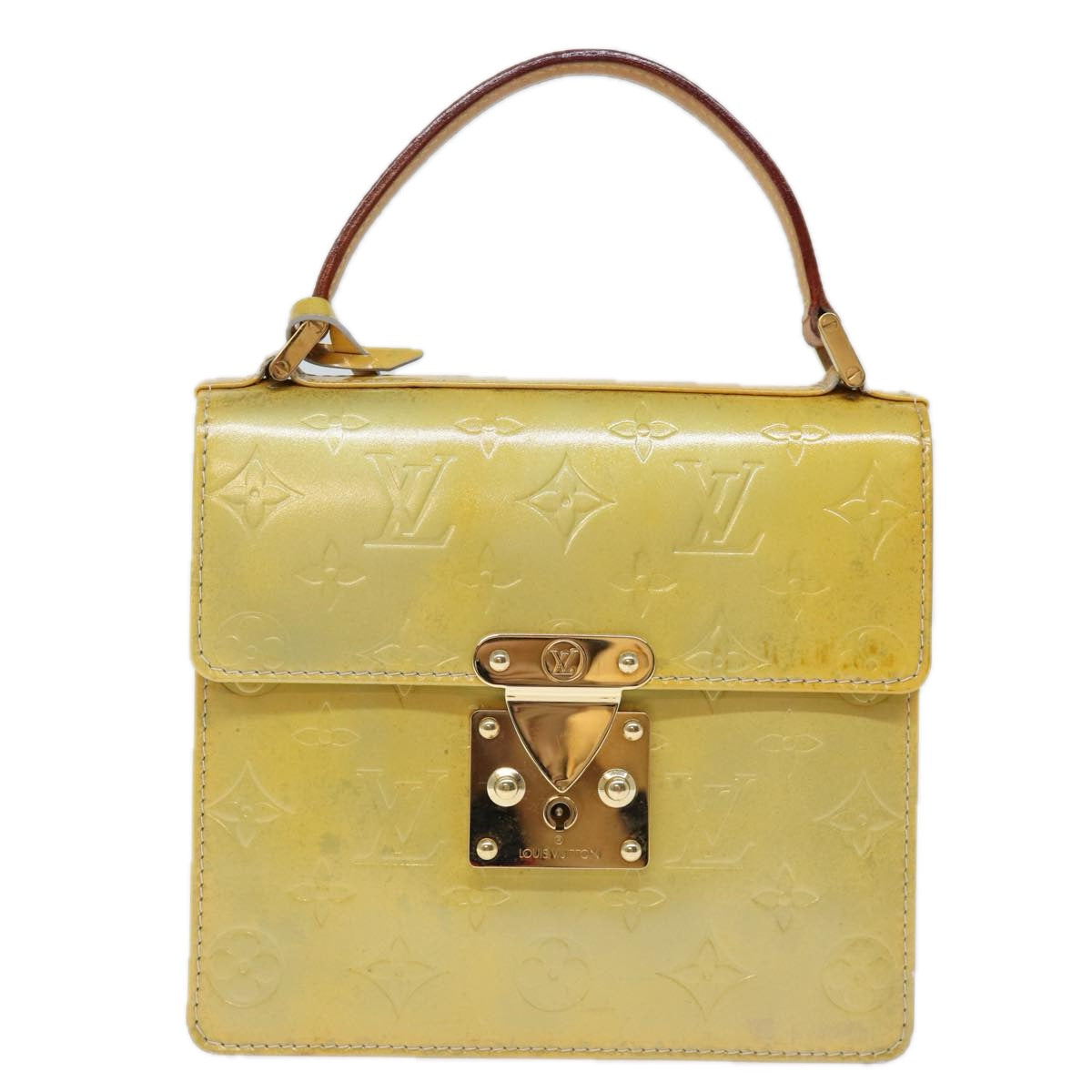 LOUIS VUITTON Monogram Vernis Spring street Hand Bag Gris M91029 LV yk12631