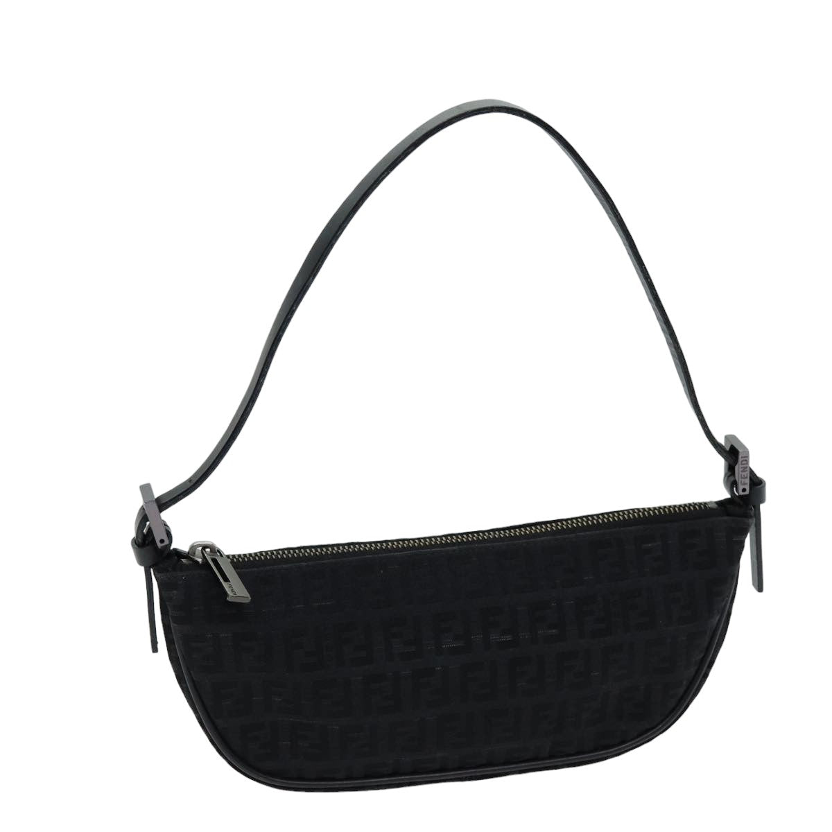 Luxury Fendi Zucchino Canvas Hand Bag Blackyk12635