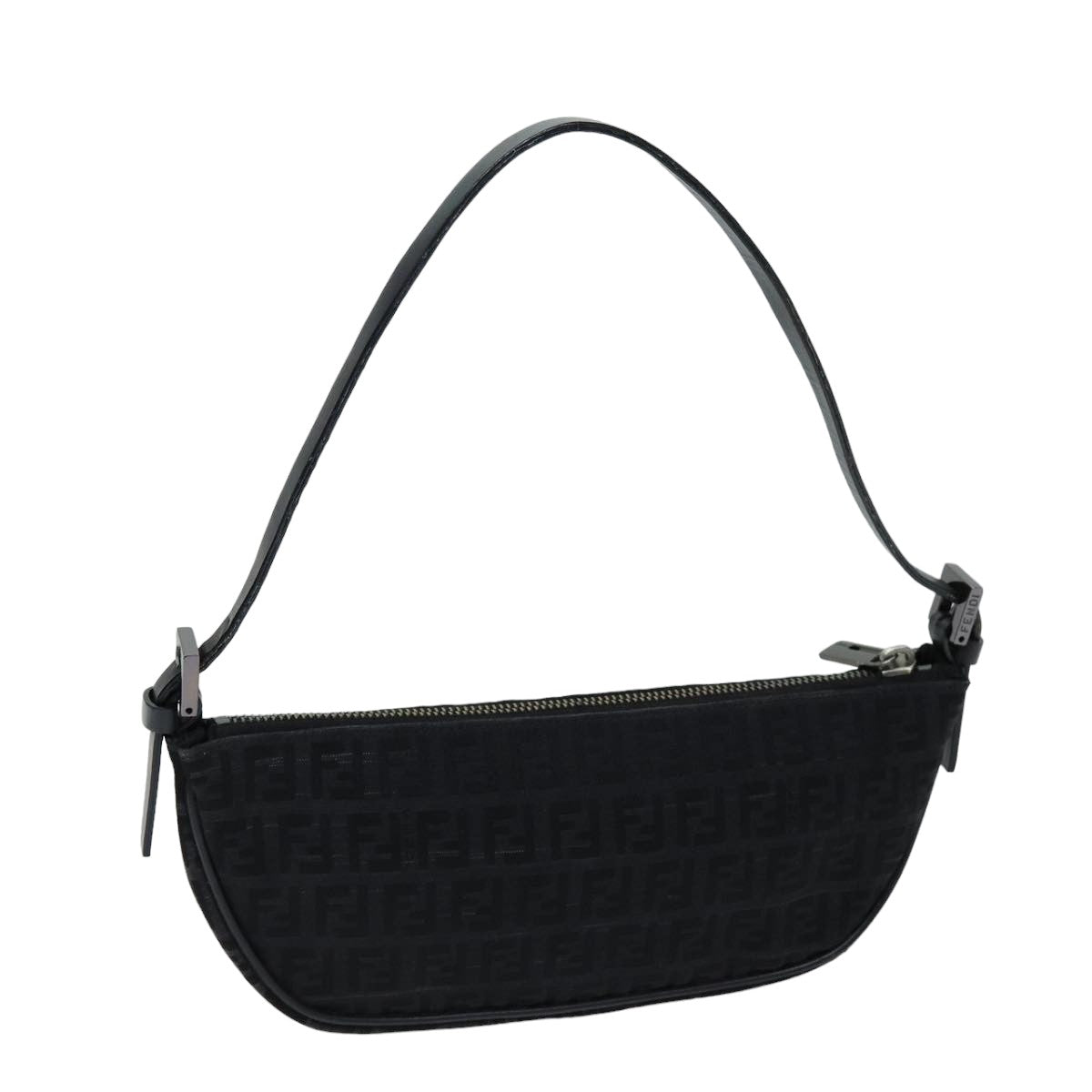 Luxury Fendi Zucchino Canvas Hand Bag Blackyk12635
