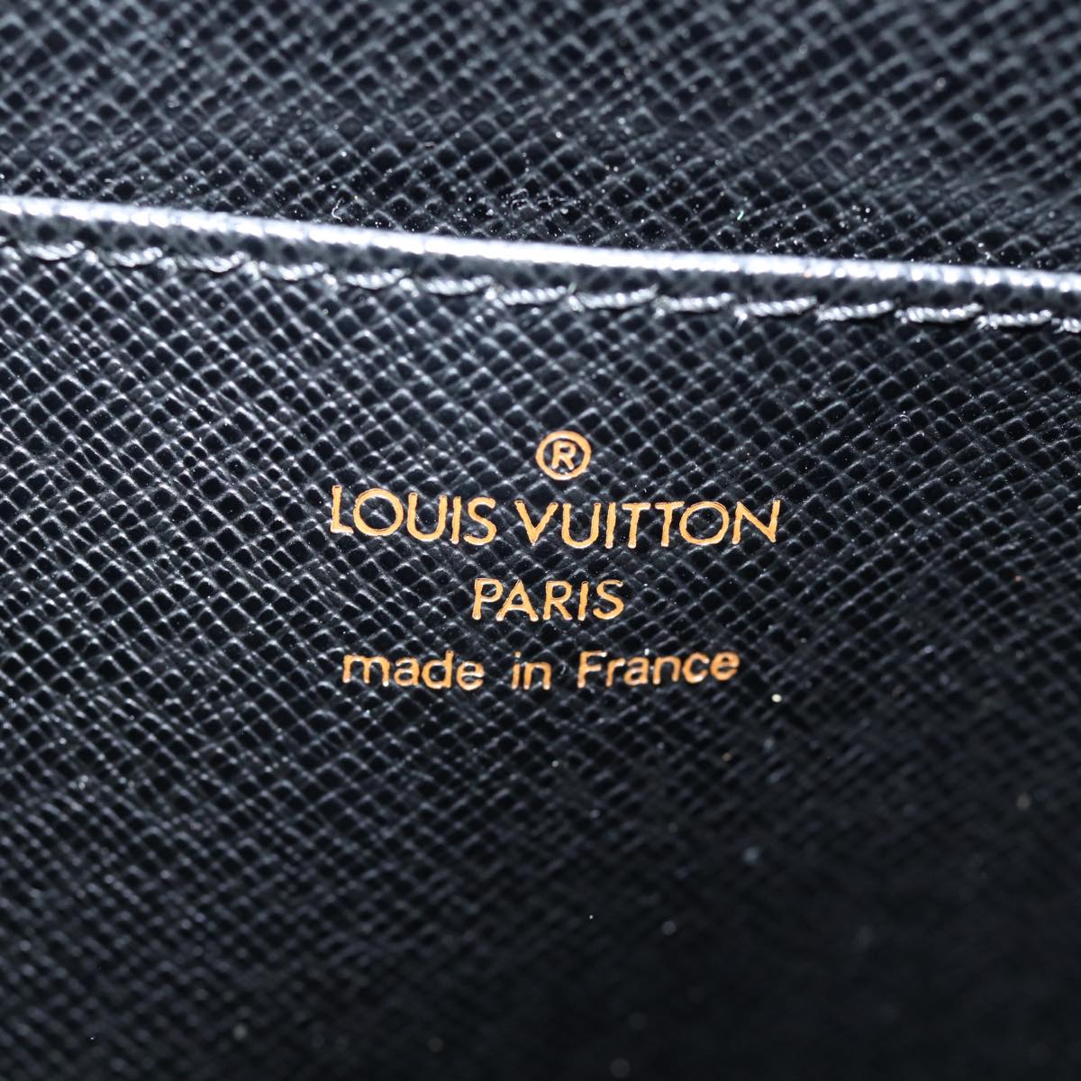 LOUIS VUITTON Epi Pochette Homme Clutch Bag Black M52522 LV yk12640