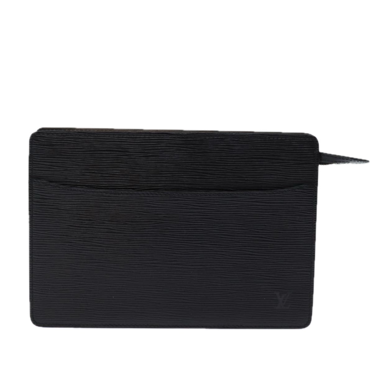 LOUIS VUITTON Epi Pochette Homme Clutch Bag Black M52522 LV yk12640