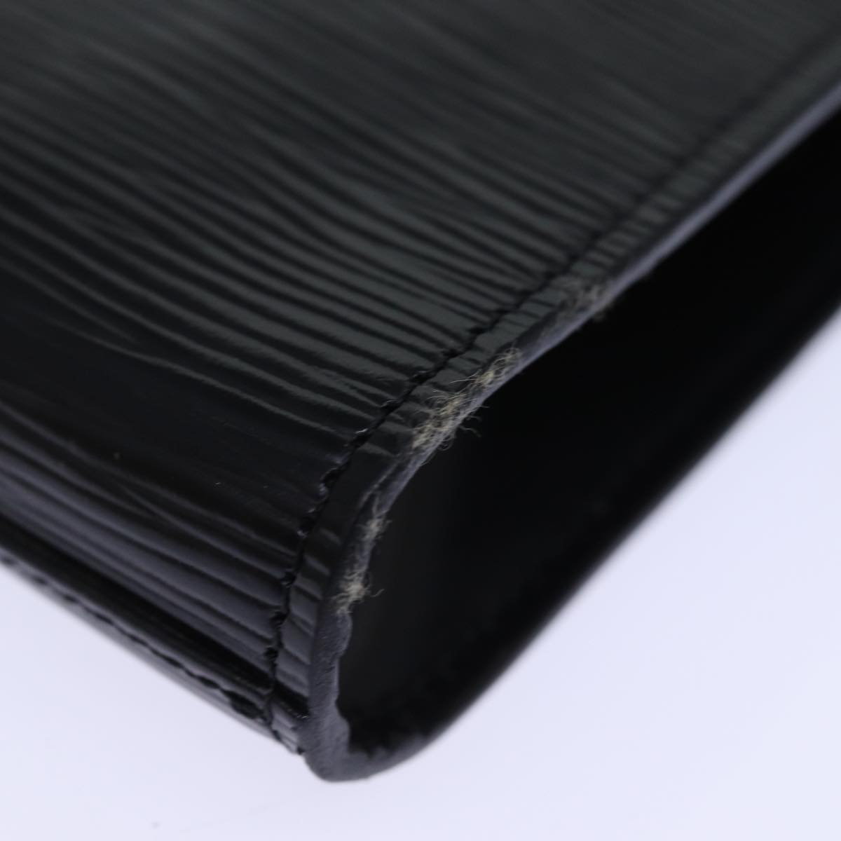 LOUIS VUITTON Epi Art Deco Clutch Bag Black M52632 LV yk12642
