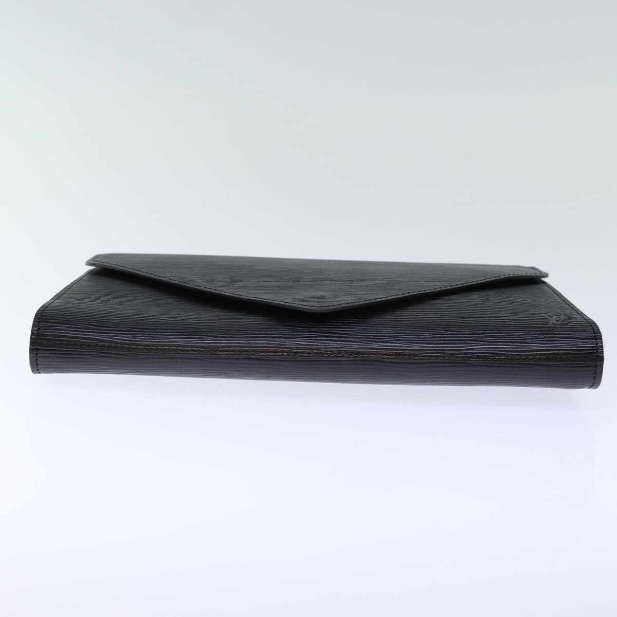 LOUIS VUITTON Epi Art Deco Clutch Bag Black M52632 LV yk12642