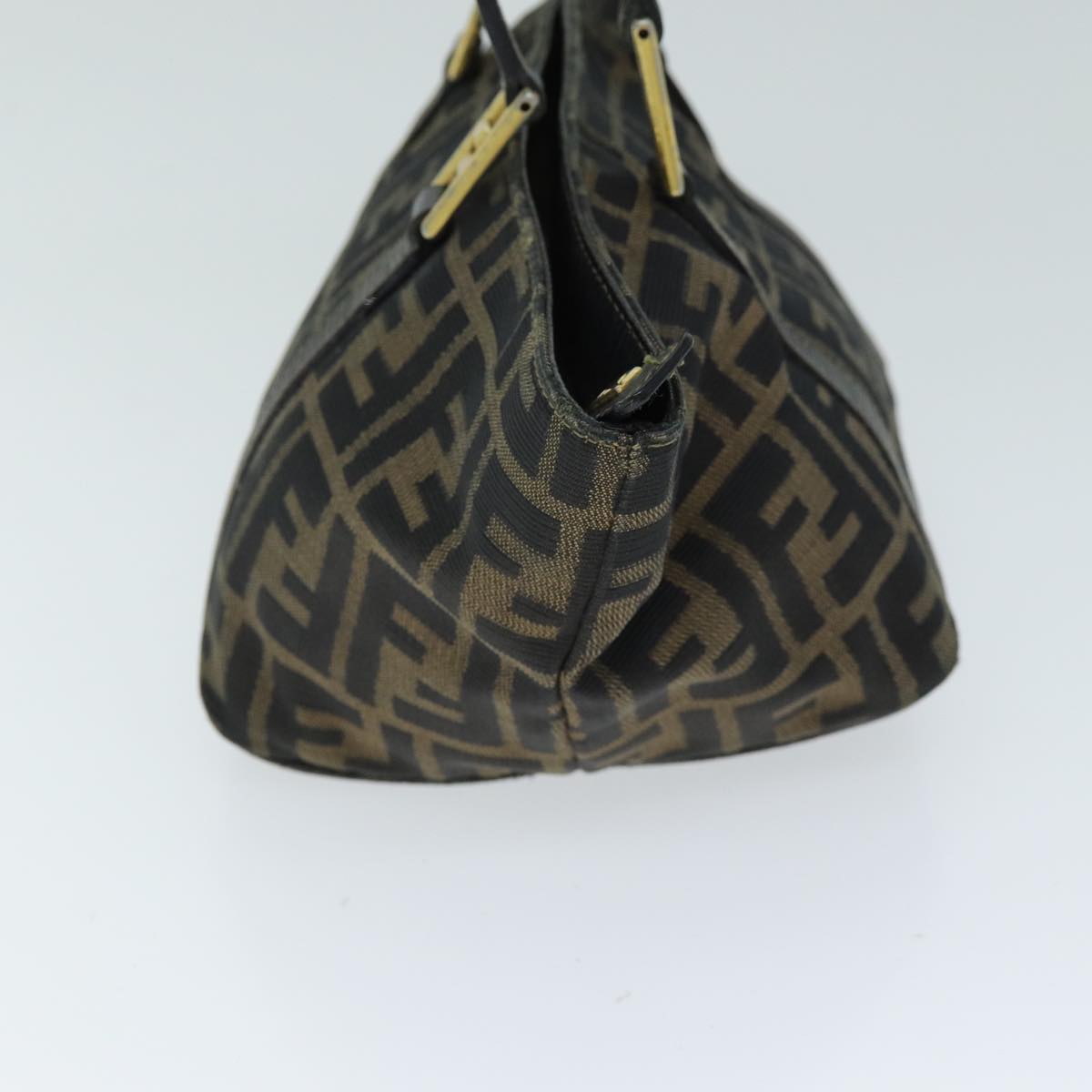 Luxury Fendi Zucca Canvas Hand Bag Brown Blackyk12658