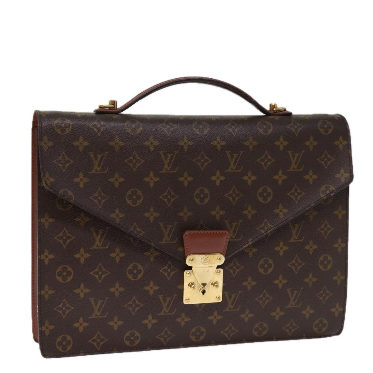 LOUIS VUITTON Monogram Porte Documents Bandouliere Bag M53338 LV yk12660