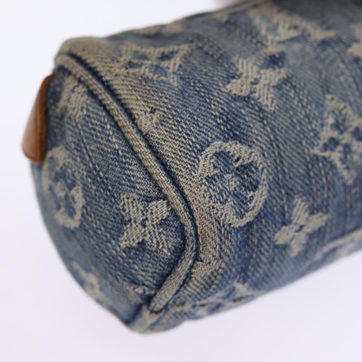 LOUIS VUITTON Monogram Denim Trousse Speedy GM Pouch Blue M95081 LV yk12692