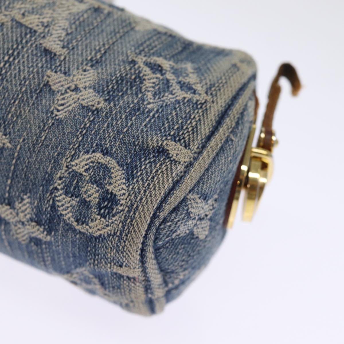 LOUIS VUITTON Monogram Denim Trousse Speedy GM Pouch Blue M95081 LV yk12692
