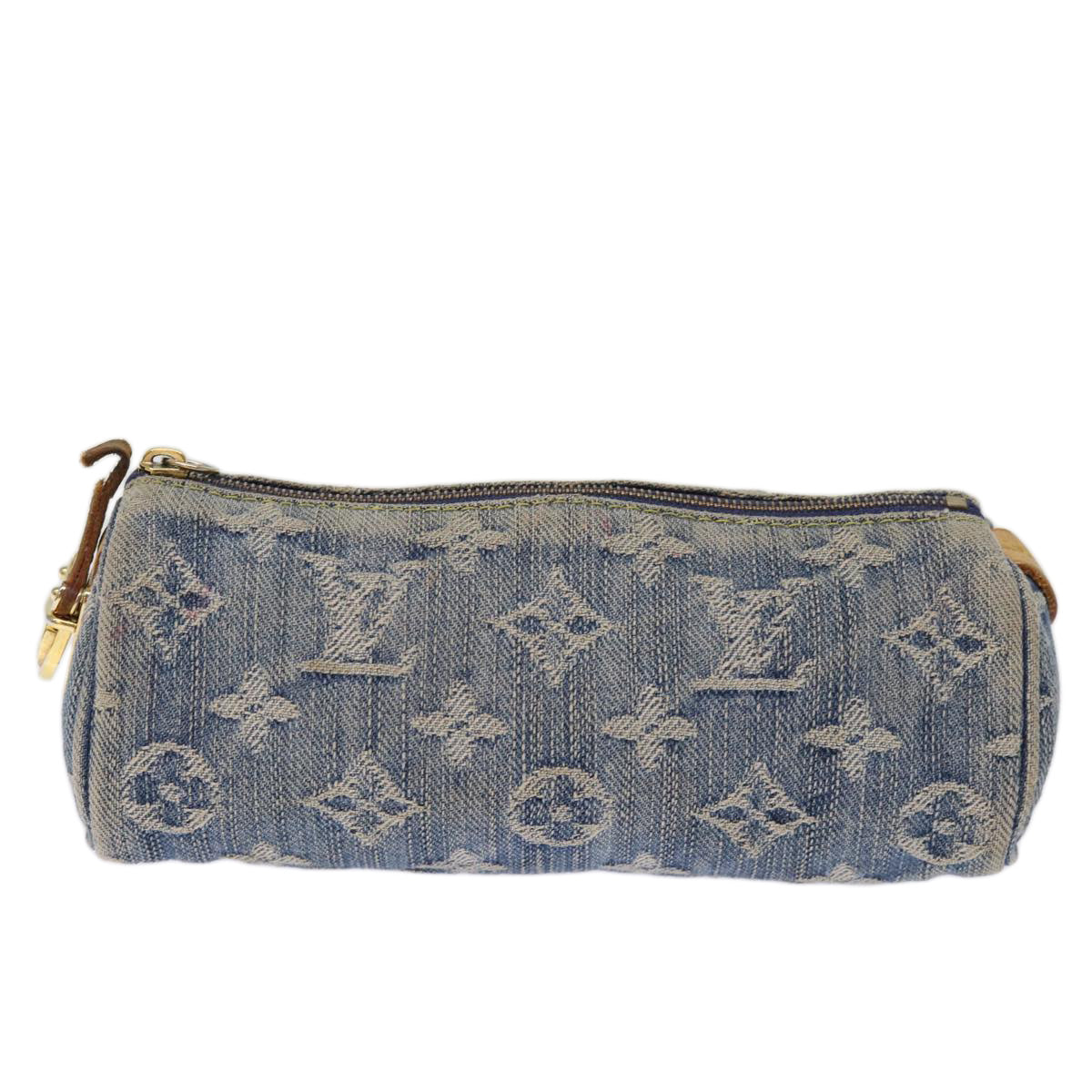 LOUIS VUITTON Monogram Denim Trousse Speedy GM Pouch Blue M95081 LV yk12692