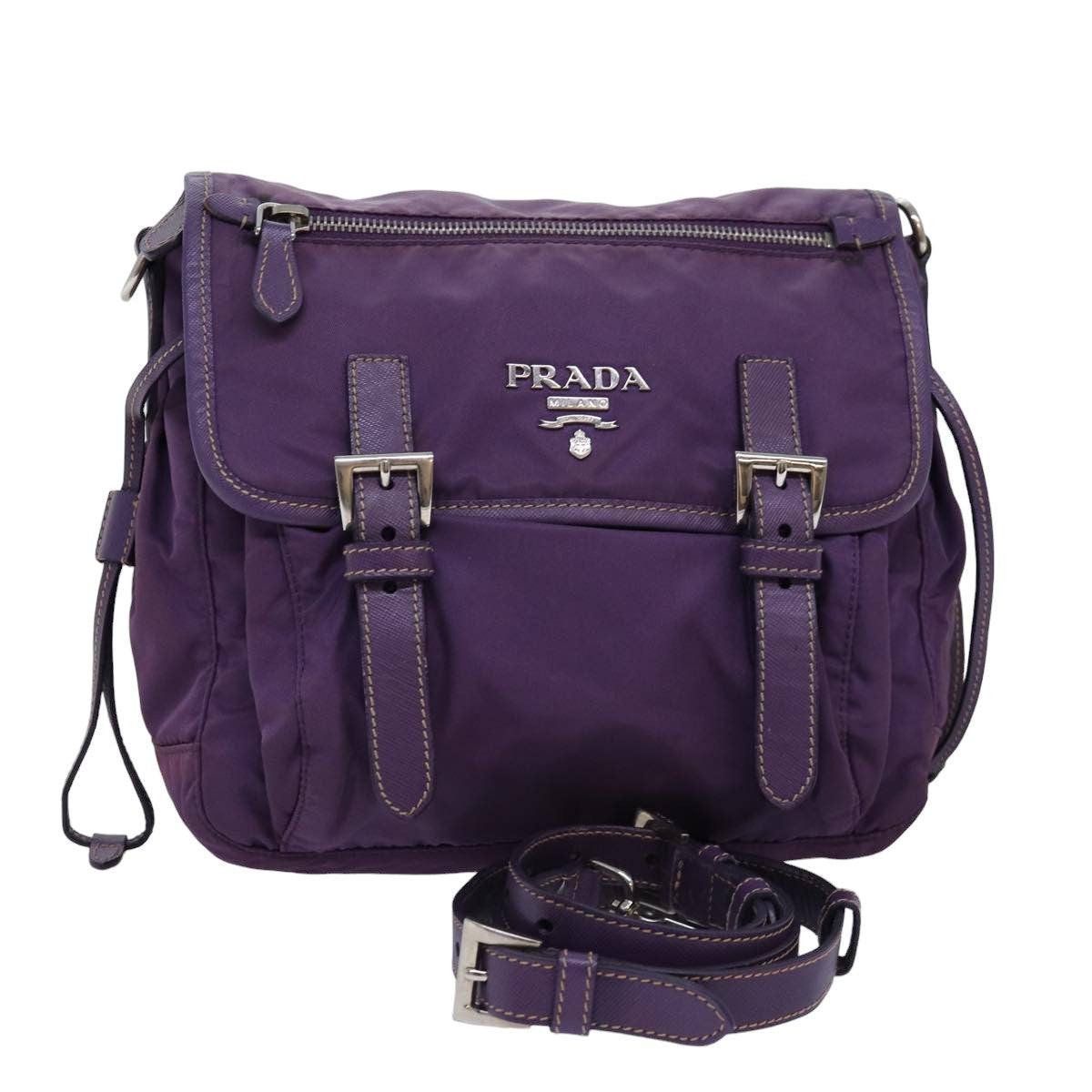 Luxury PradaShoulder Bag Nylon Purple yk12728