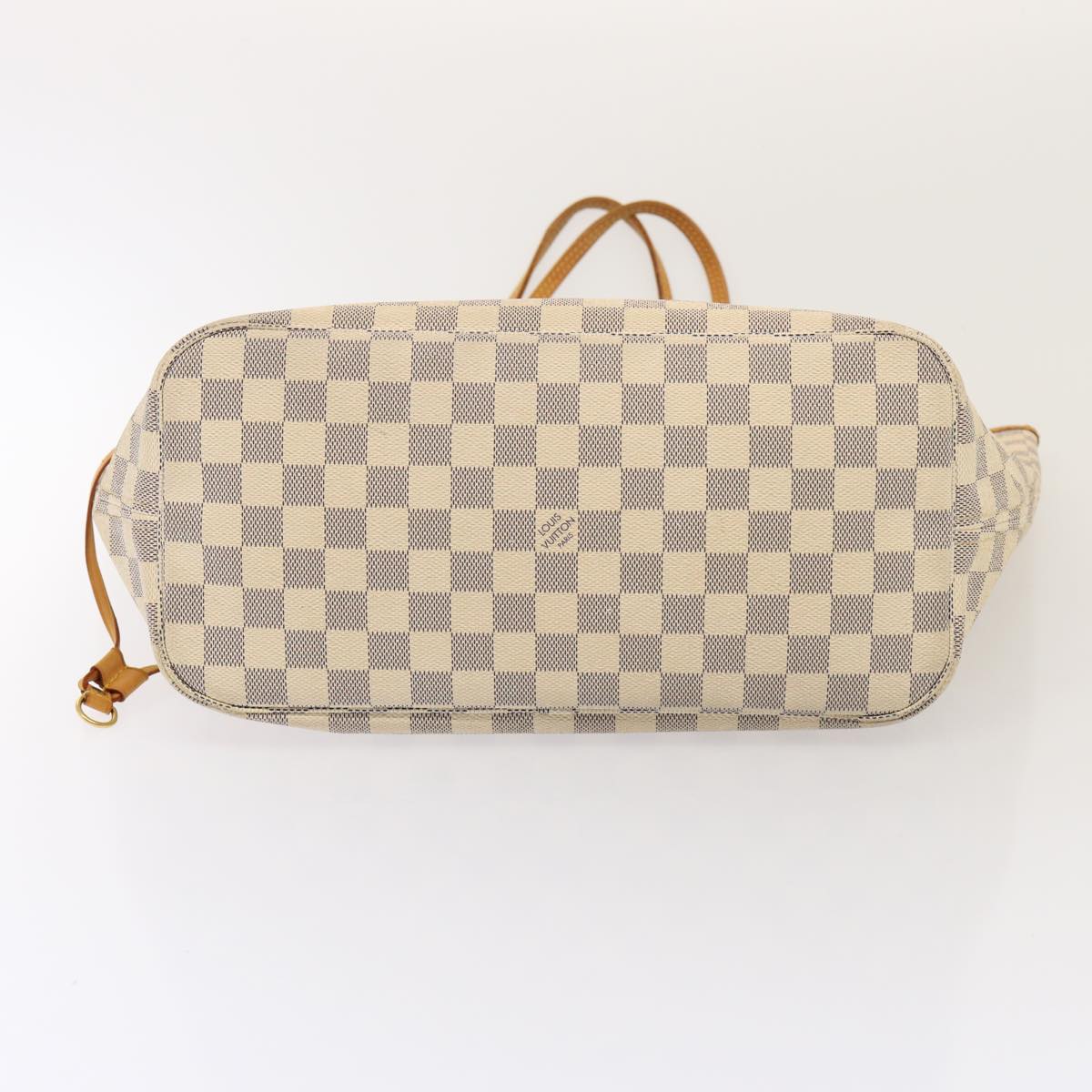 LOUIS VUITTON Damier Azur Neverfull MM Tote Bag N41605 LV yk12731