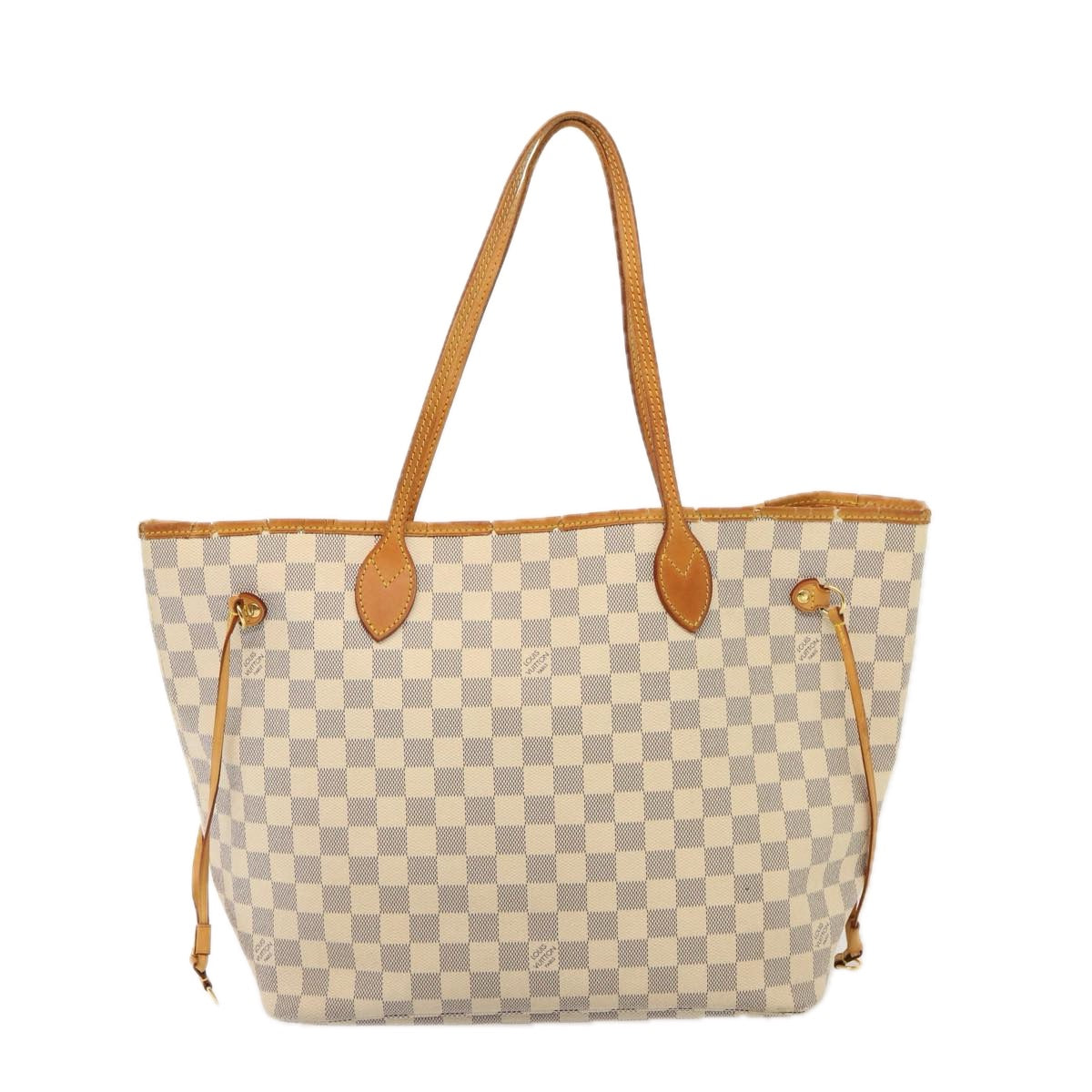 LOUIS VUITTON Damier Azur Neverfull MM Tote Bag N41605 LV yk12731