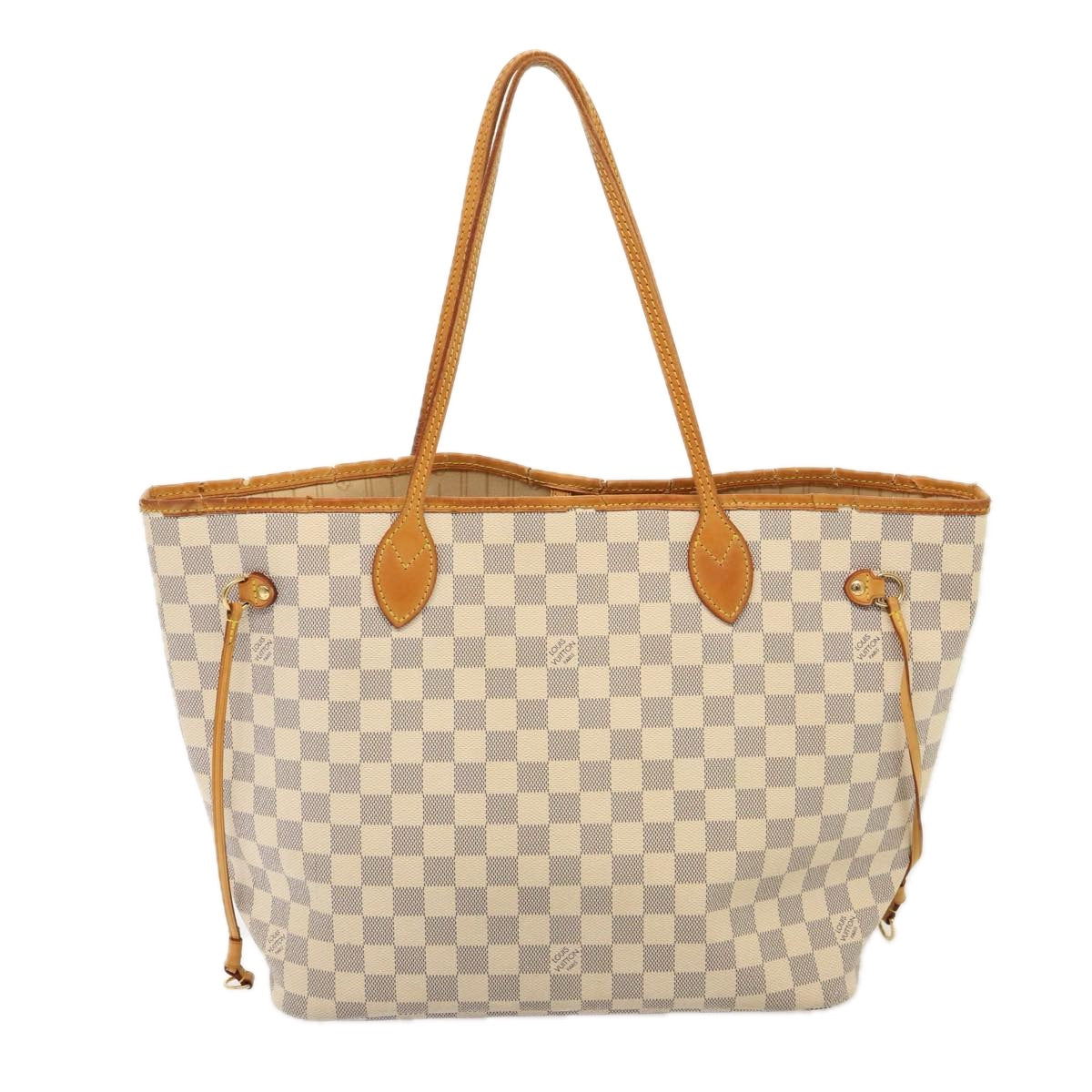 LOUIS VUITTON Damier Azur Neverfull MM Tote Bag N41605 LV yk12731