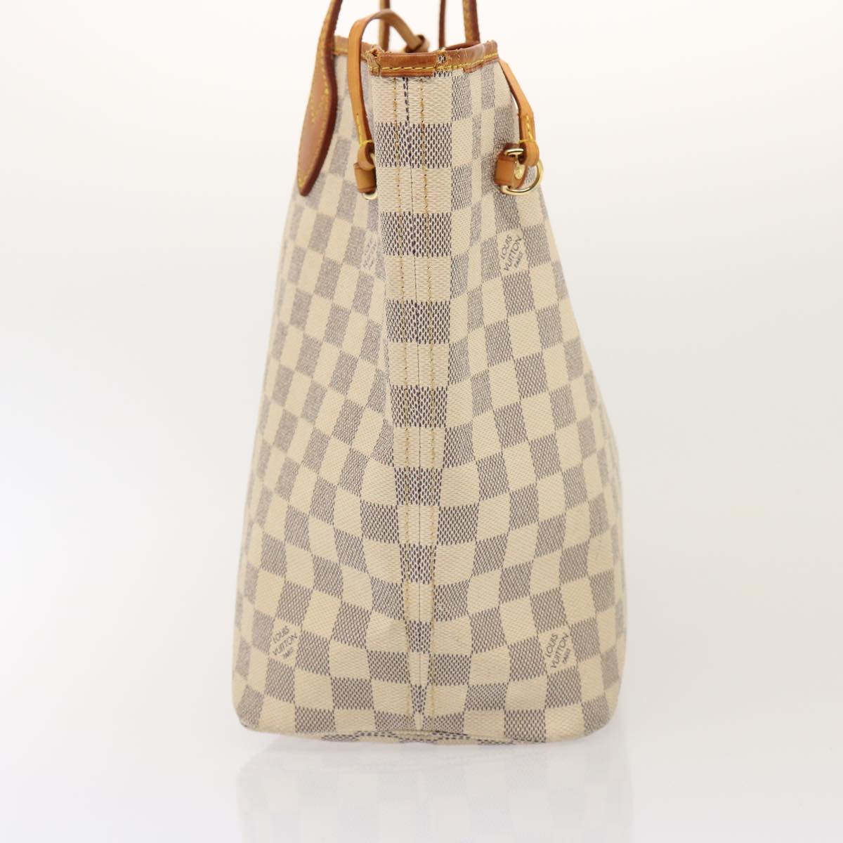 LOUIS VUITTON Damier Azur Neverfull MM Tote Bag N41605 LV yk12731