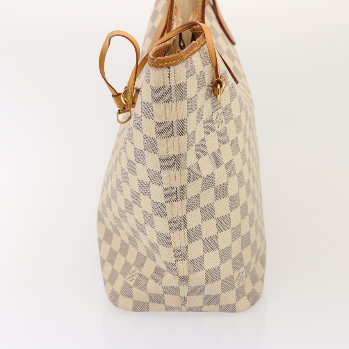 LOUIS VUITTON Damier Azur Neverfull MM Tote Bag N41605 LV yk12731