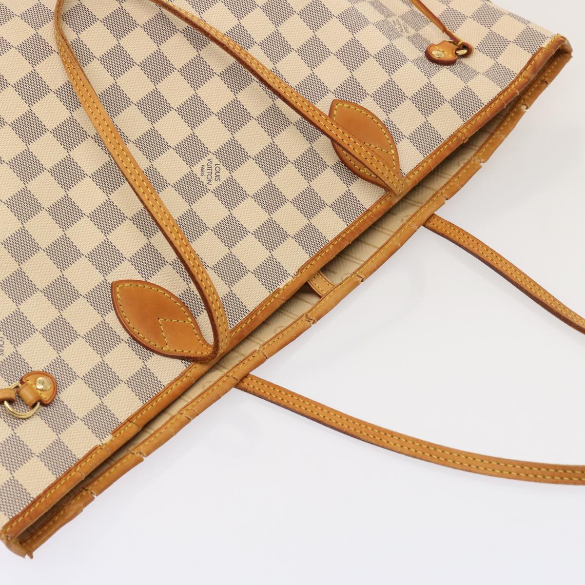 LOUIS VUITTON Damier Azur Neverfull MM Tote Bag N41605 LV yk12731