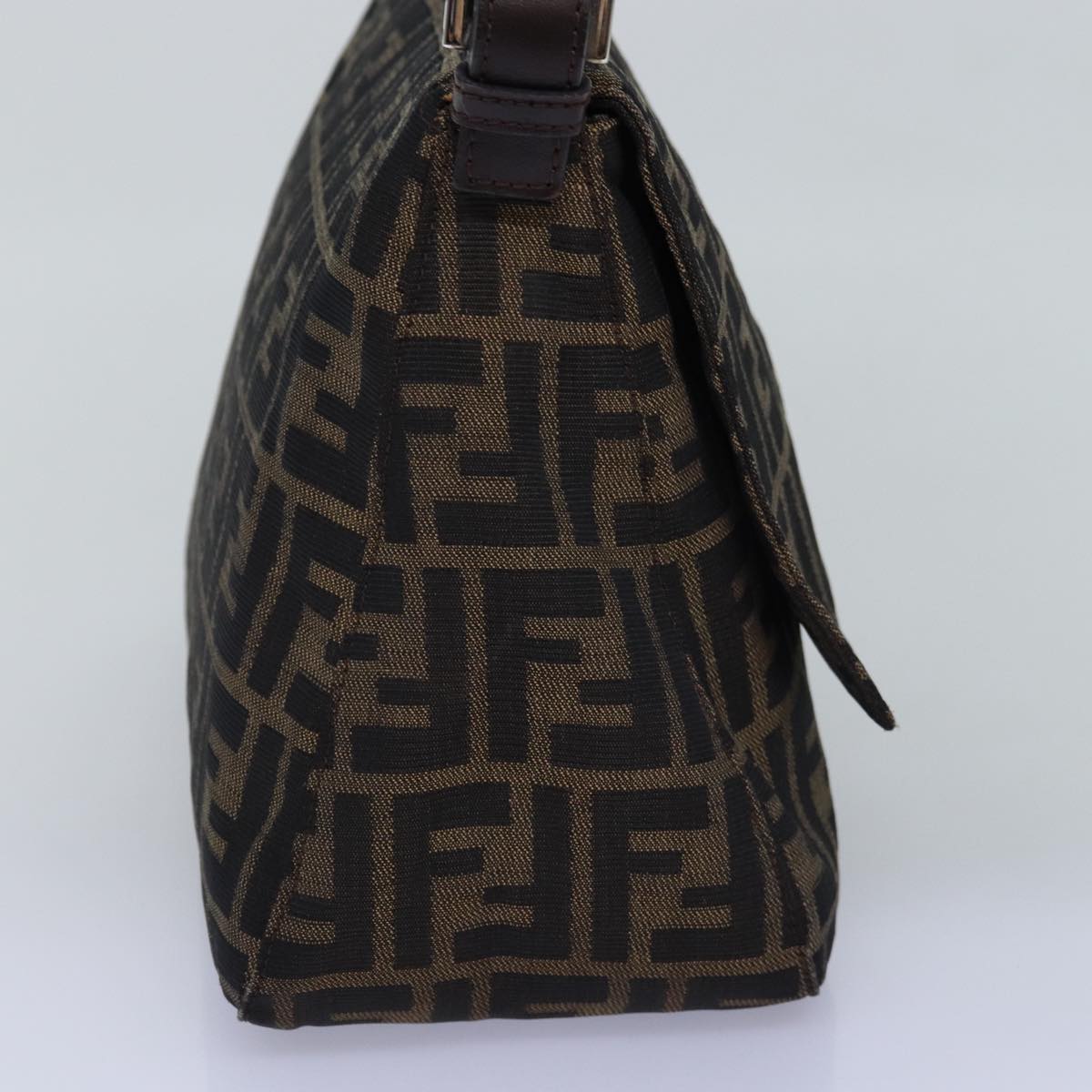 Luxury Fendi Zucca Canvas Mamma Baguette Shoulder Bag Black Brownyk12785