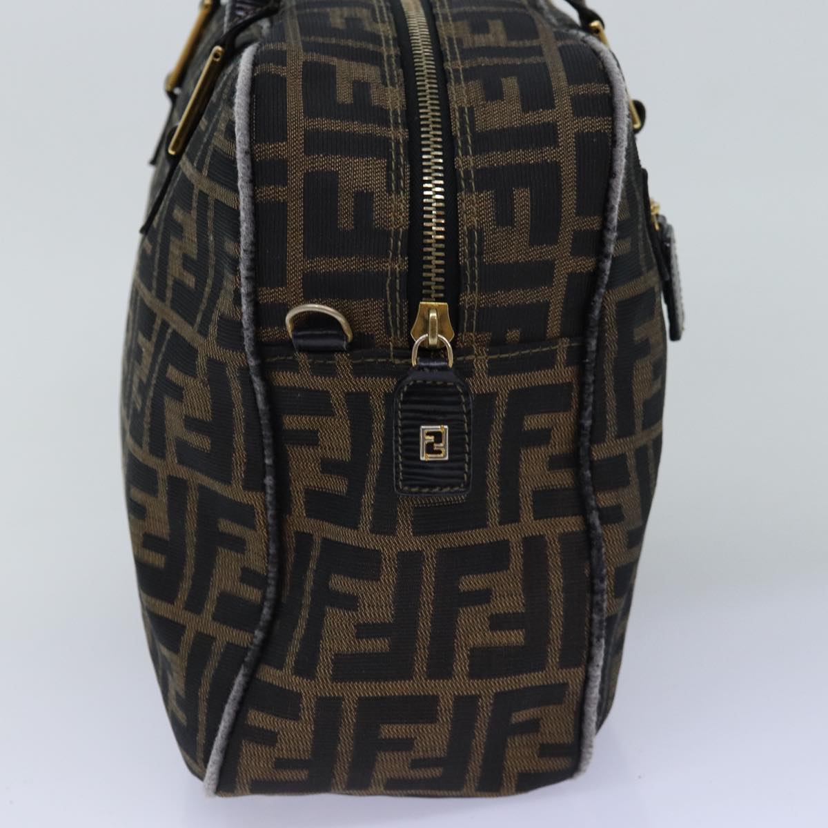 Luxury Fendi Zucca Canvas Hand Bag Black Brownyk12795