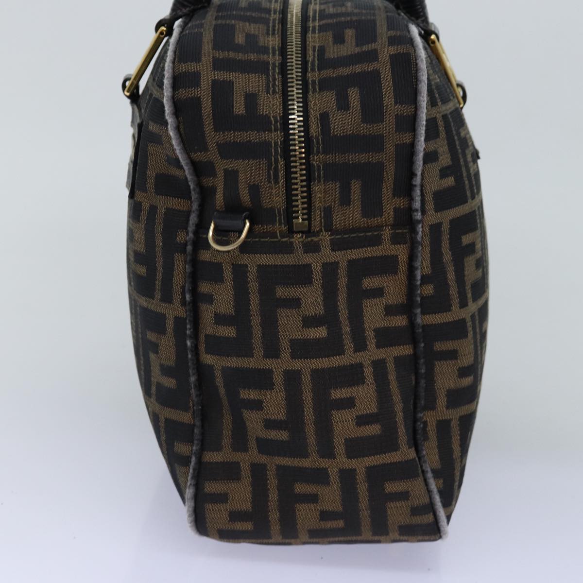 Luxury Fendi Zucca Canvas Hand Bag Black Brownyk12795