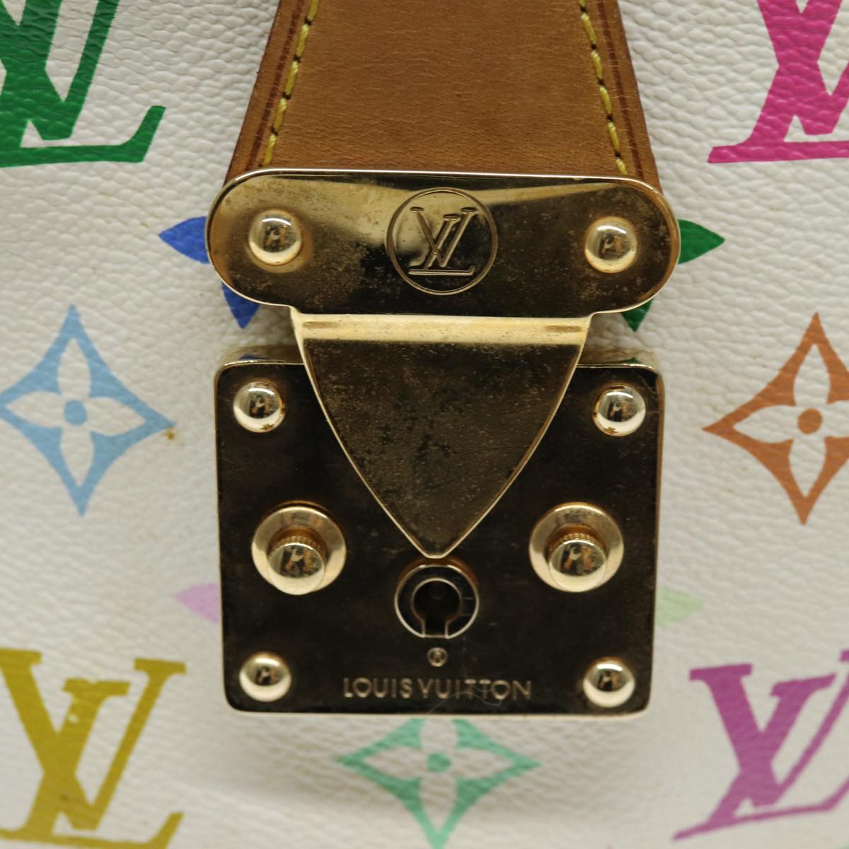 LOUIS VUITTON Monogram Multicolor Speedy 30 Hand Bag White M92643 yk12808