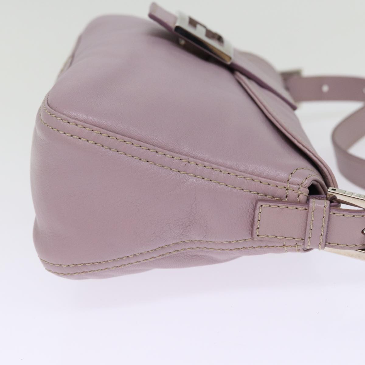 Luxury Fendi Mamma Baguette Shoulder Bag Leather Pinkyk12859A
