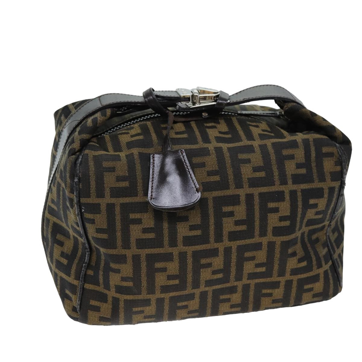 Luxury Fendi Zucca Canvas Hand Bag Black Brownyk12930