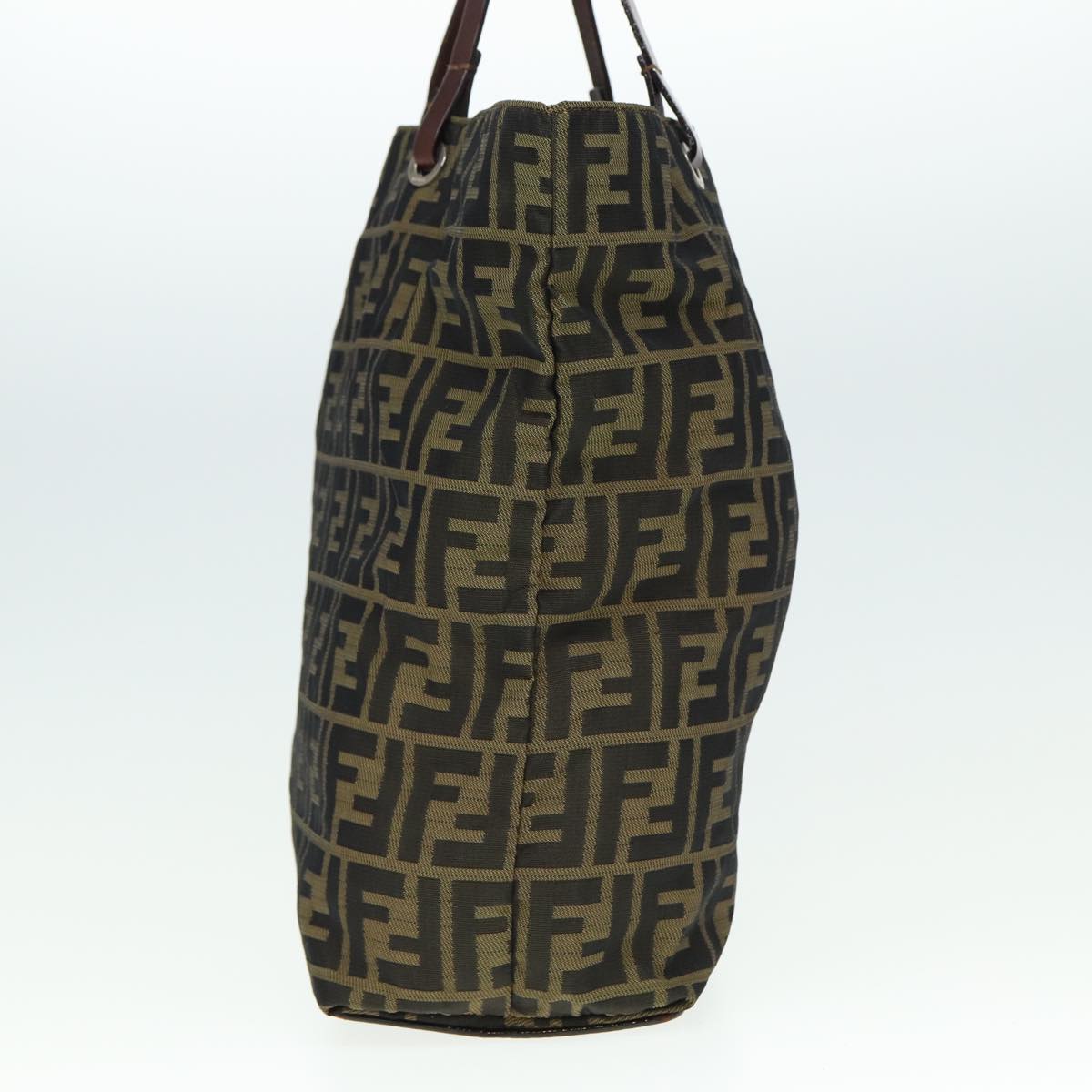 Luxury Fendi Zucca Canvas Tote Bag Black Brownyk13205