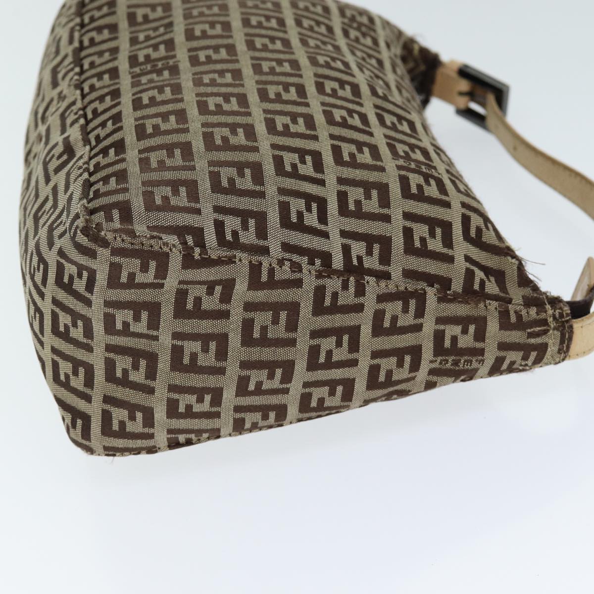 Luxury Fendi Zucchino Canvas Hand Bag Brown Blackyk13284