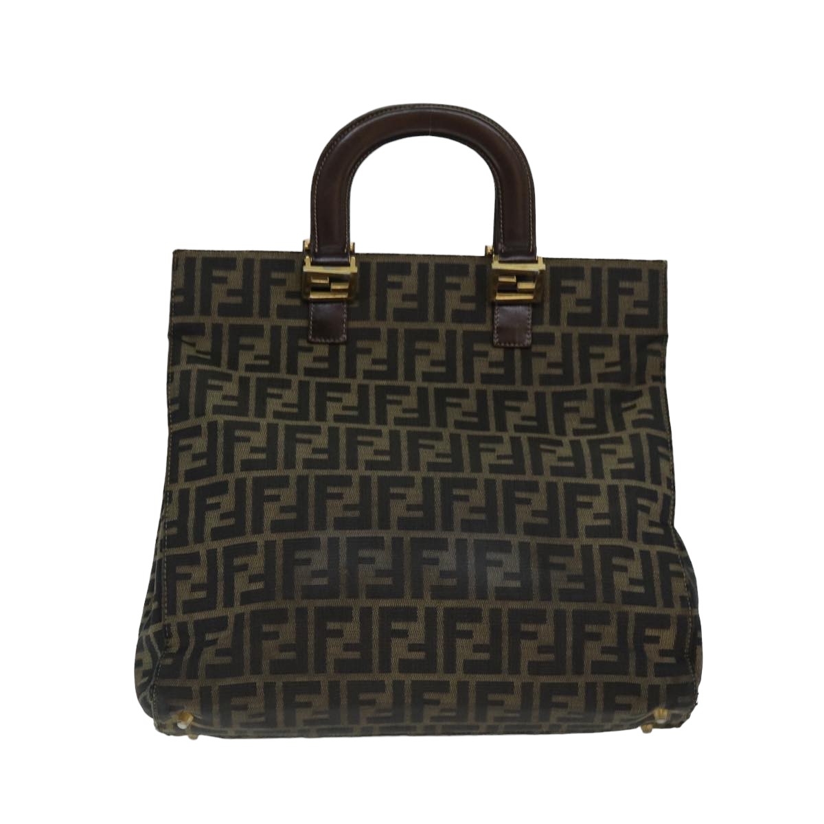 Luxury Fendi Zucca Canvas Hand Bag Brown Blackyk13327