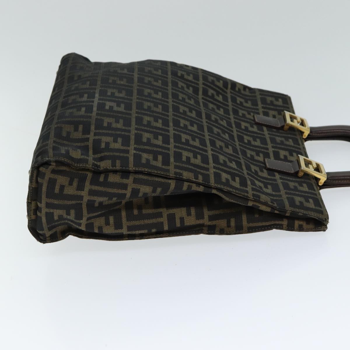 Luxury Fendi Zucca Canvas Hand Bag Brown Blackyk13327