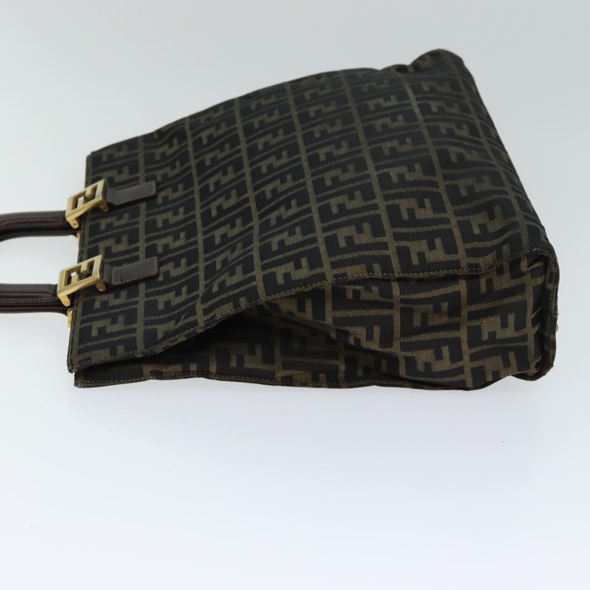 Luxury Fendi Zucca Canvas Hand Bag Brown Blackyk13327