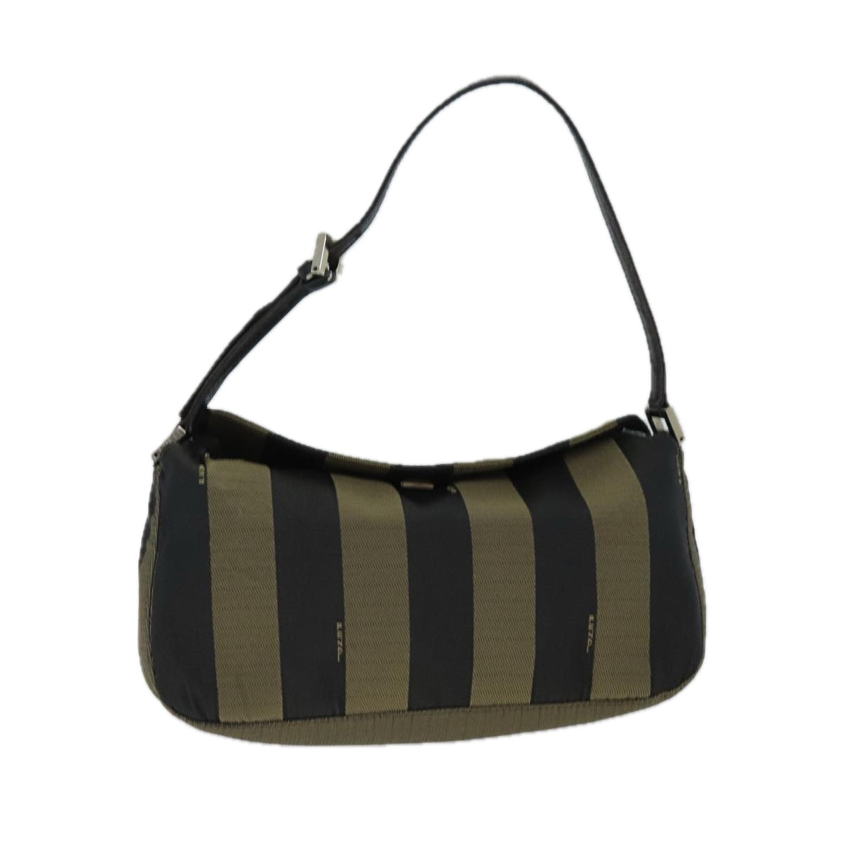 Luxury Fendi Pecan Canvas Hand Bag Brown Blackyk13386
