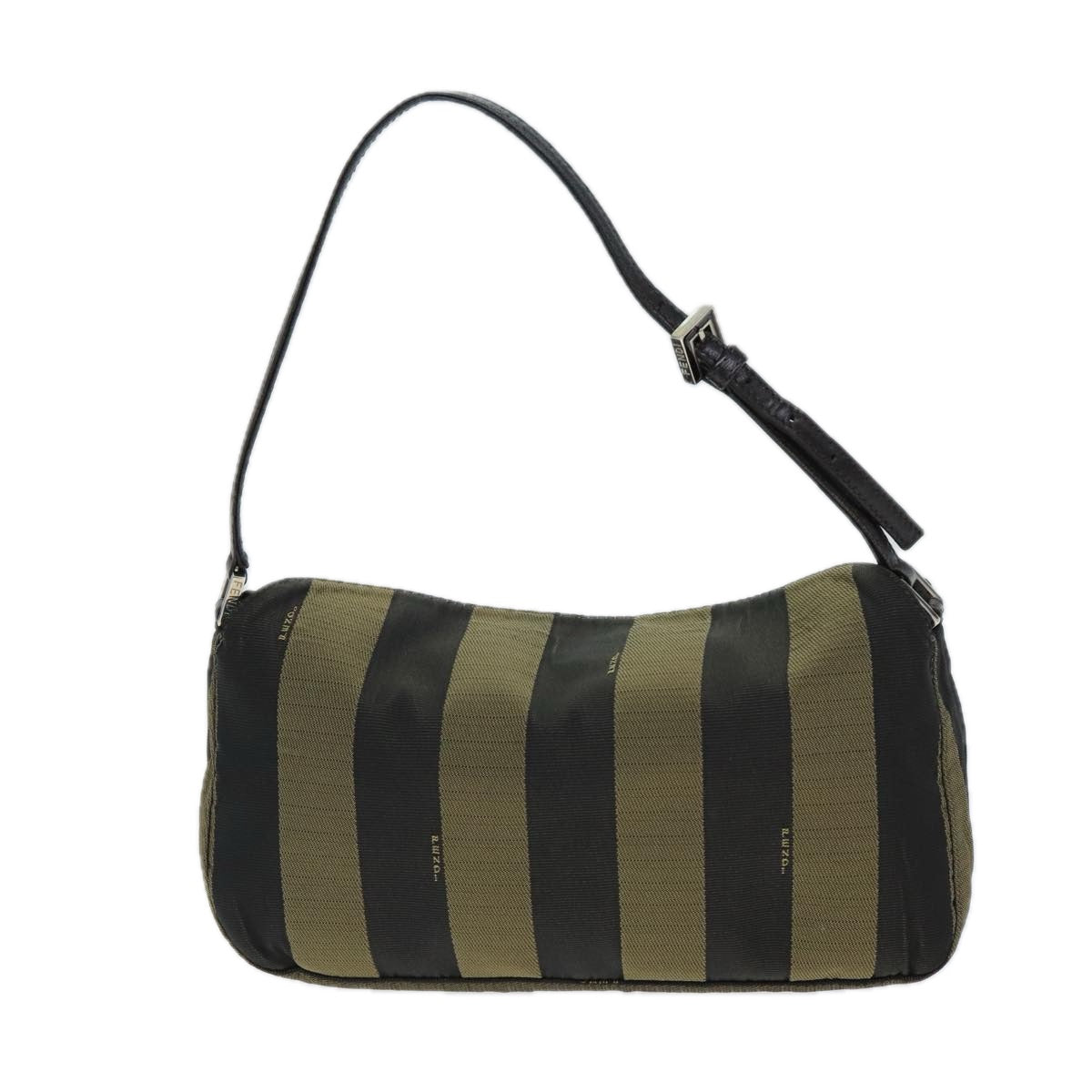 Luxury Fendi Pecan Canvas Hand Bag Brown Blackyk13386