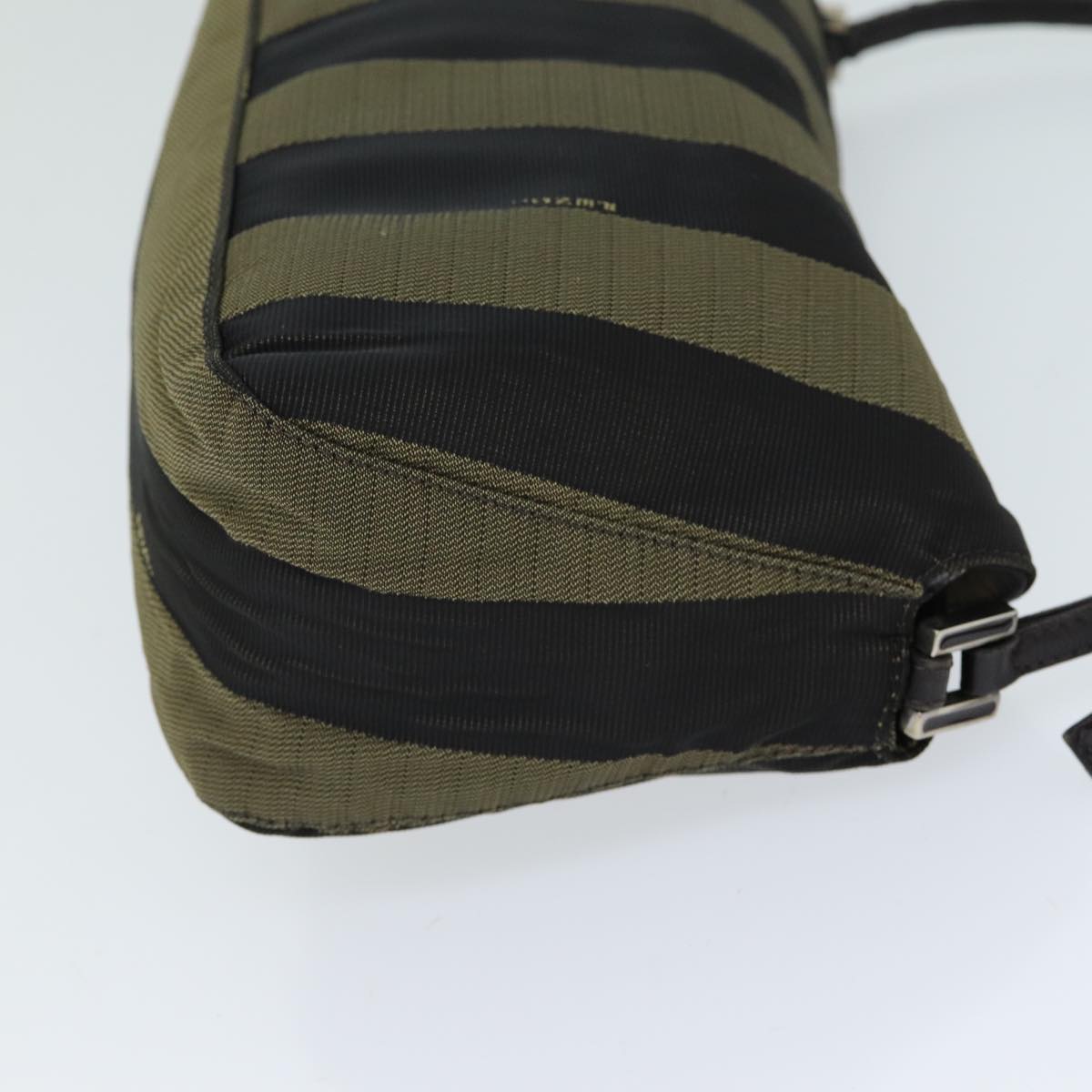 Luxury Fendi Pecan Canvas Hand Bag Brown Blackyk13386