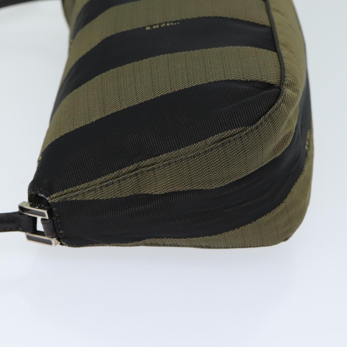 Luxury Fendi Pecan Canvas Hand Bag Brown Blackyk13386
