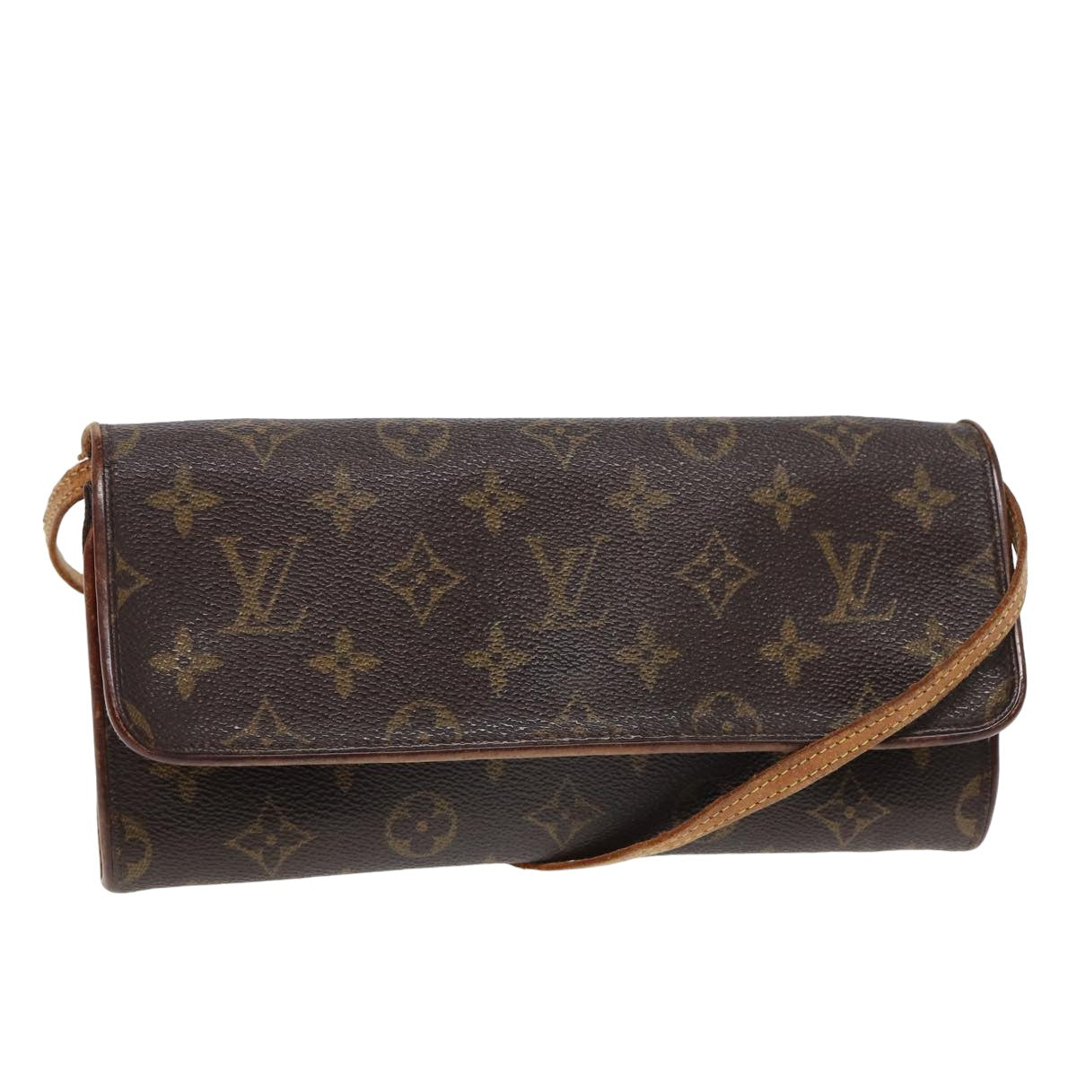 LOUIS VUITTON Monogram Pochette Twin GM Shoulder Bag M51852 LV yk13390