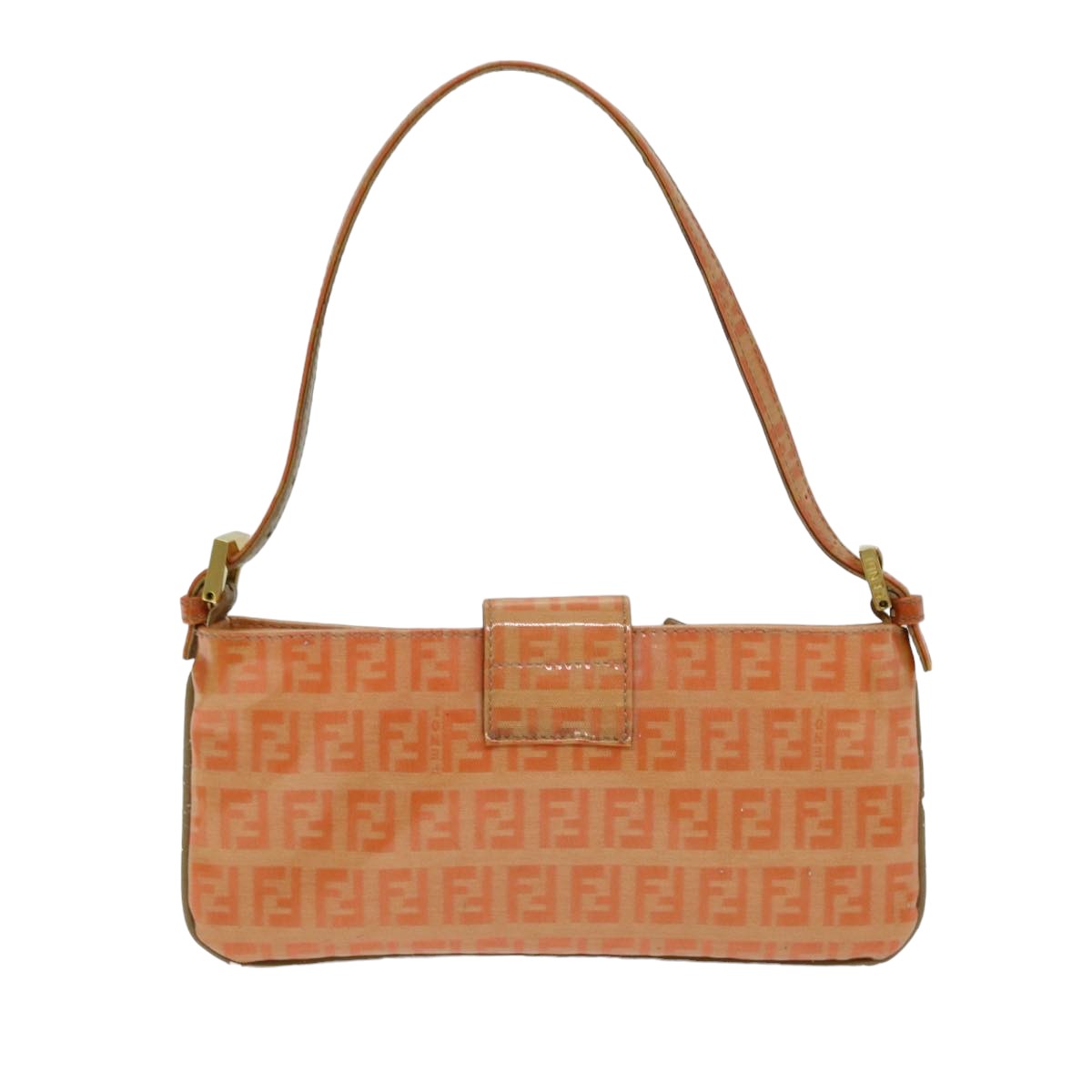 Luxury Fendi Mamma Baguette Zucchino Shoulder Bag Enamel Orangeyk13461