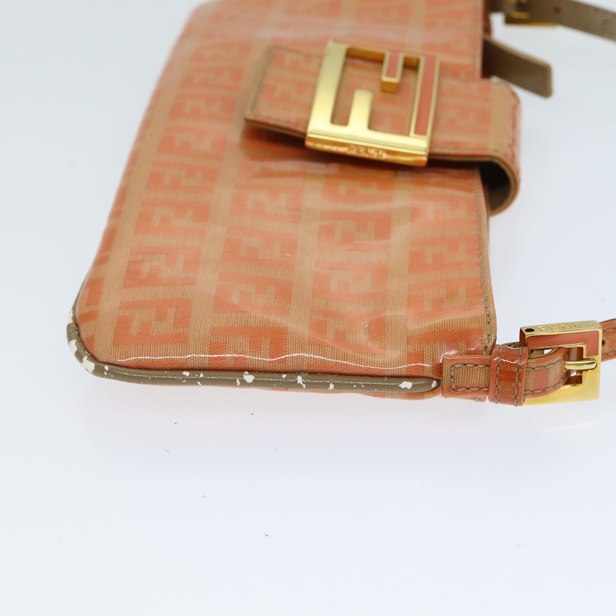 Luxury Fendi Mamma Baguette Zucchino Shoulder Bag Enamel Orangeyk13461