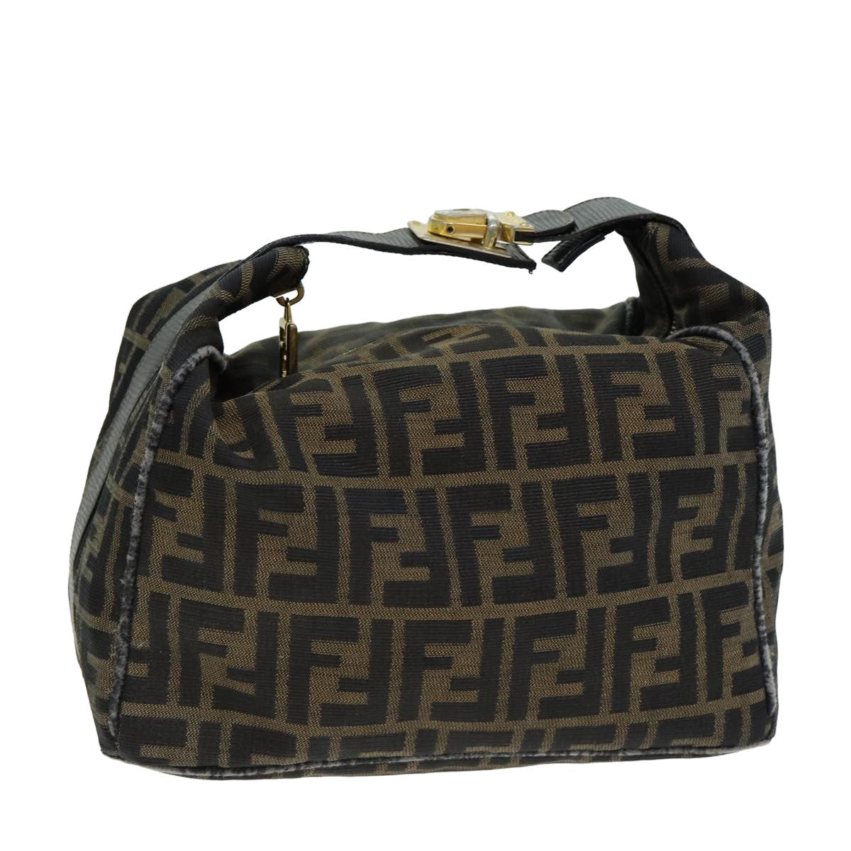 Luxury Fendi Zucca Canvas Hand Bag Brown Blackyk13473