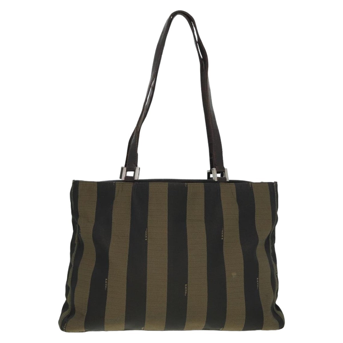 Luxury Fendi Pecan Canvas Tote Bag Khaki Blackyk13559