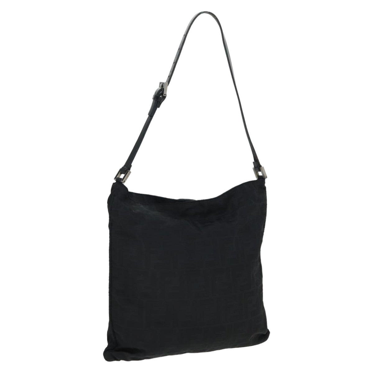 Luxury Fendi Zucca Canvas Shoulder Bag Blackyk13590