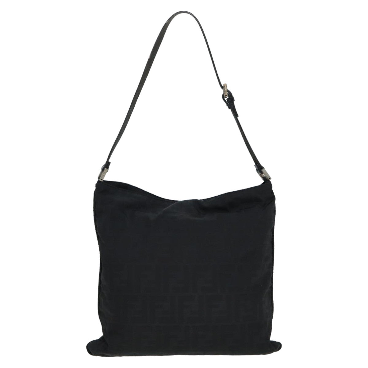 Luxury Fendi Zucca Canvas Shoulder Bag Blackyk13590