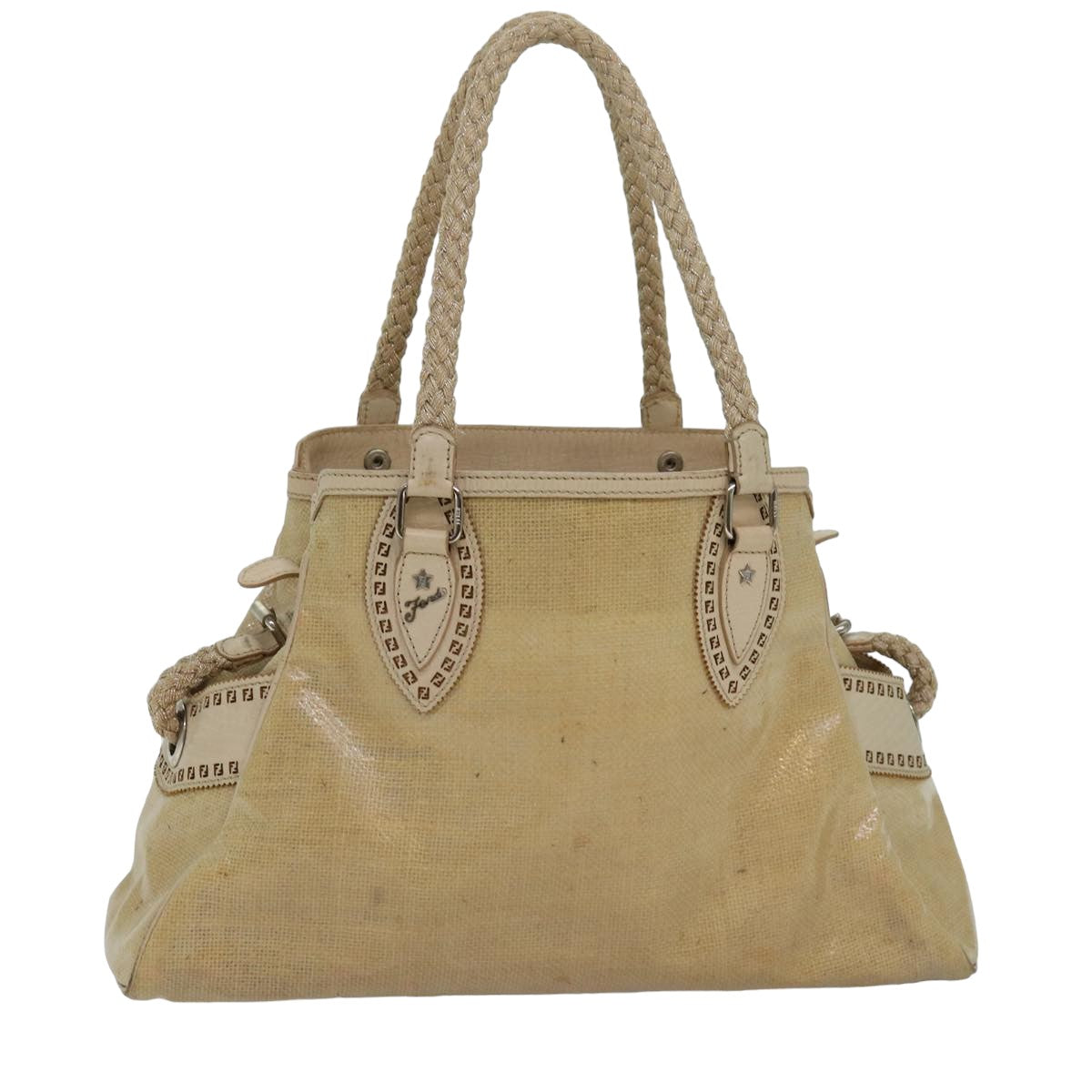 Luxury Fendi Hand Bag Vinyl Beigeyk13660
