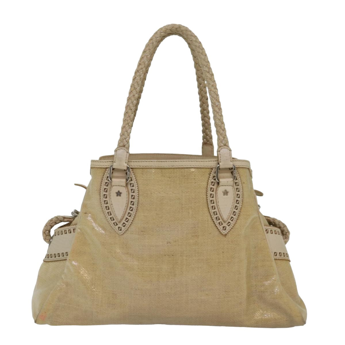 Luxury Fendi Hand Bag Vinyl Beigeyk13660
