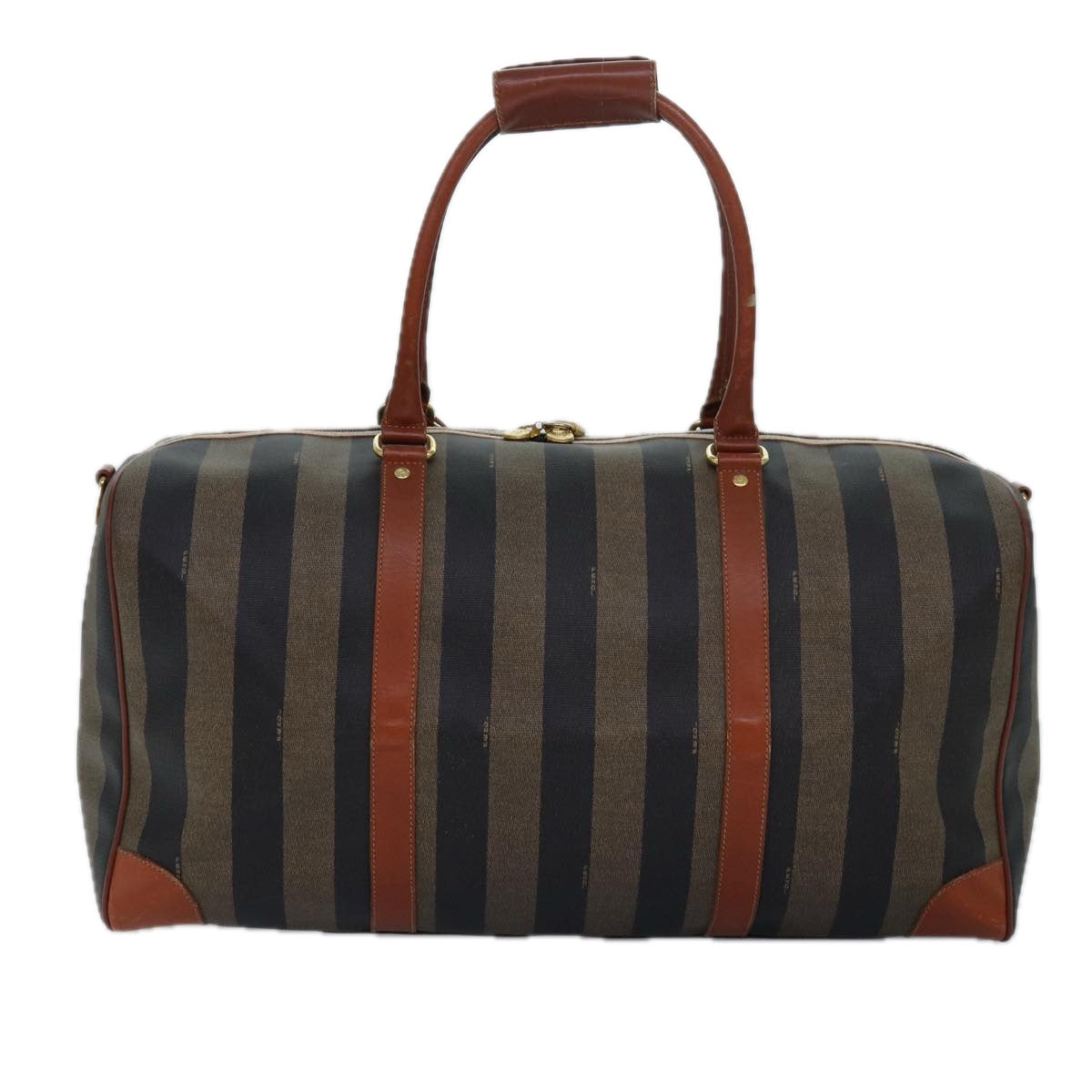 Luxury Fendi Pecan Canvas Boston Bag Brown Blackyk13671
