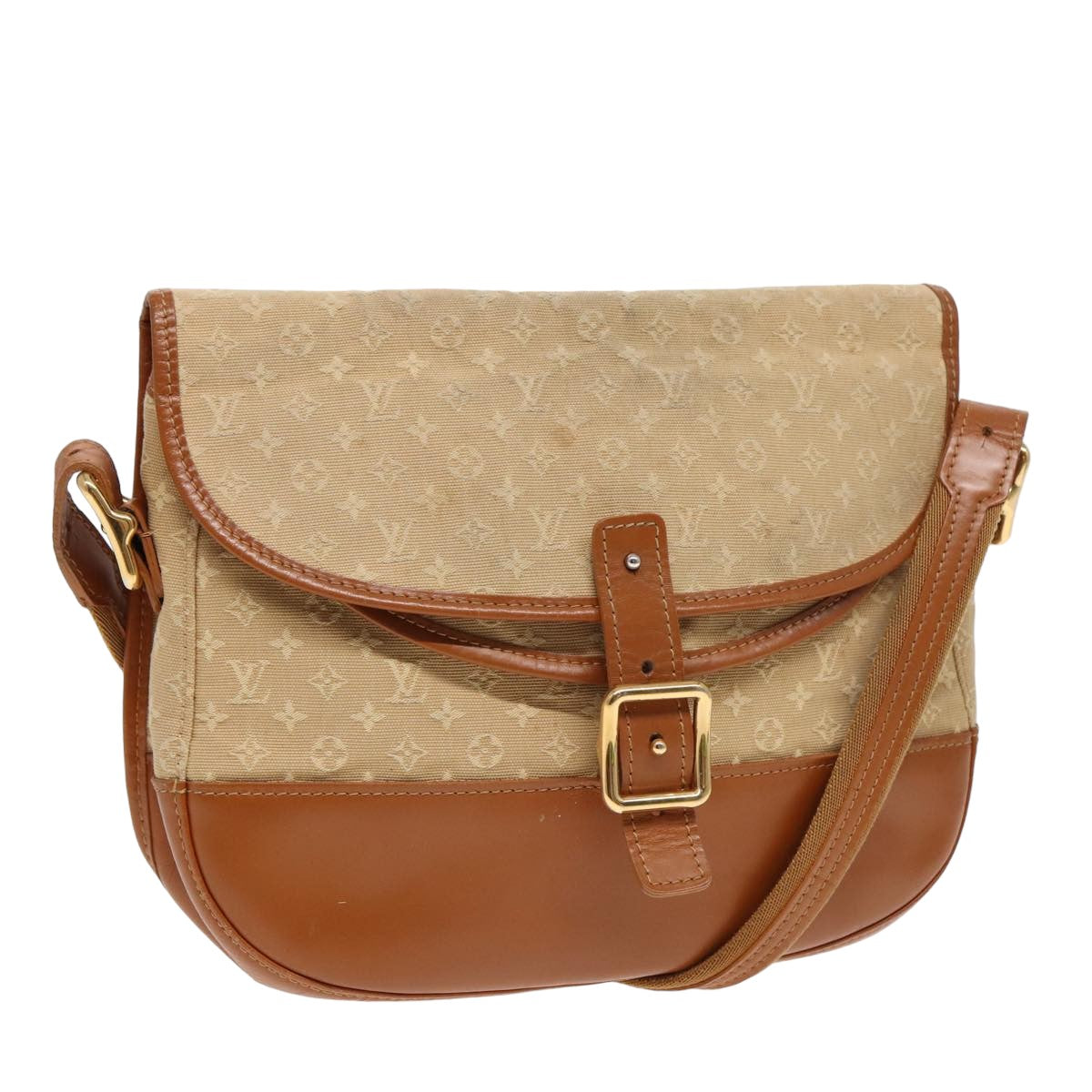LOUIS VUITTON Monogram Mini Belanger Shoulder Bag Beige M92674 LV yk13687
