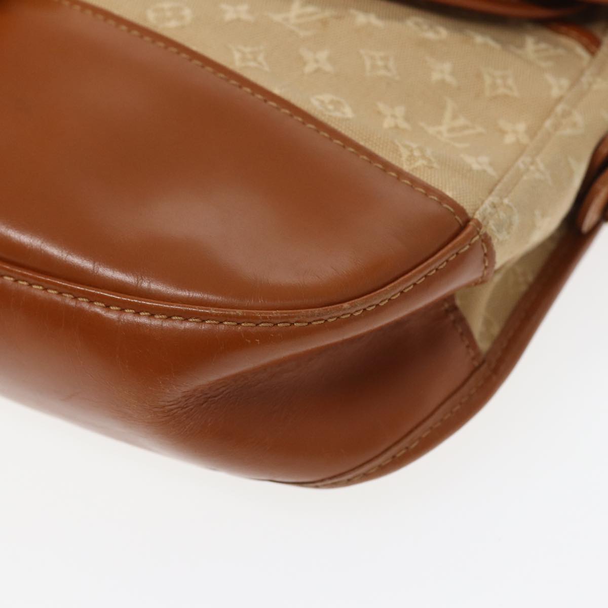 LOUIS VUITTON Monogram Mini Belanger Shoulder Bag Beige M92674 LV yk13687