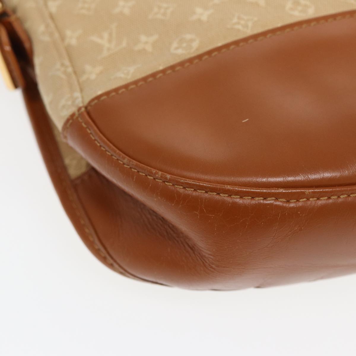 LOUIS VUITTON Monogram Mini Belanger Shoulder Bag Beige M92674 LV yk13687